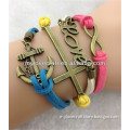 MYLOVE Antique bracelet colorful love jewelry for couple MLCN0135